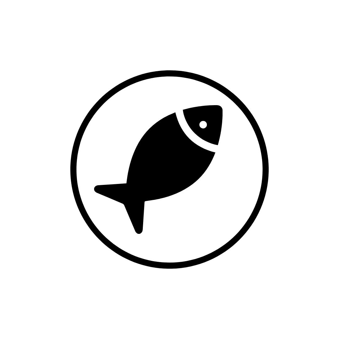 Fisch Icon schwarz